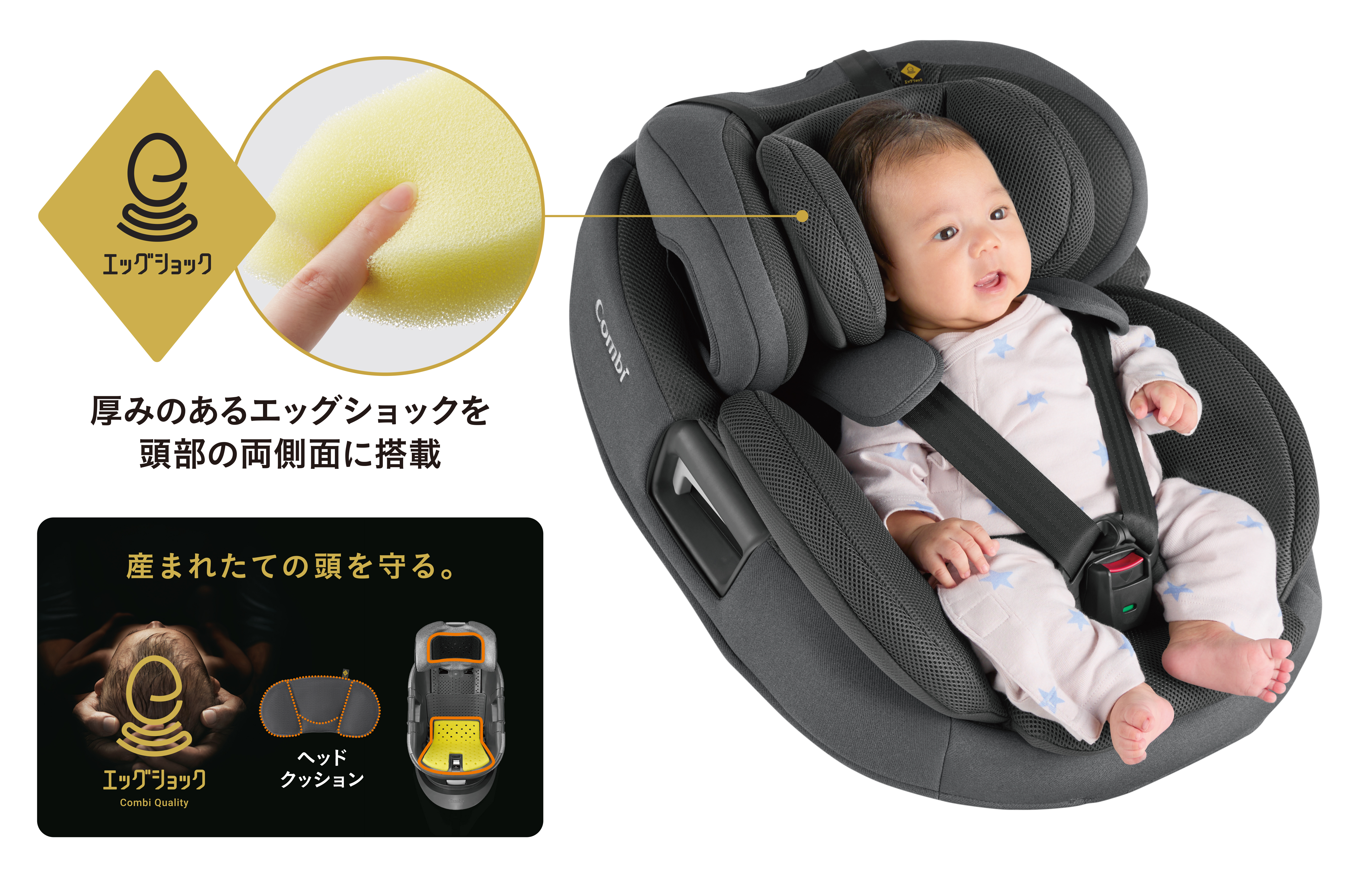 冬の寒い日でも、お部屋から車に赤ちゃんを乗せたまま移動ができる